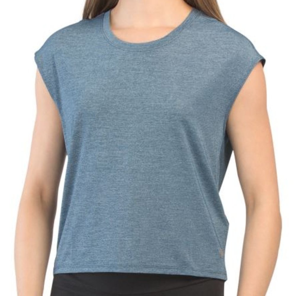 MPG  Glitz Antimicrobial Melange Sleeveless Tee NWT